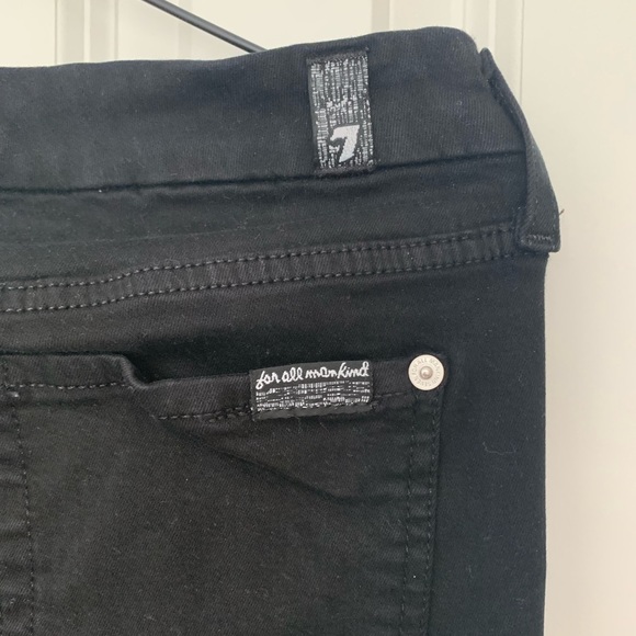 7 for all mankind black skinny jeans size 28 - Picture 5 of 8